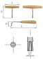 Preview: Stimmschlüssel mit Holzgriff in T-Form und L-Form für Vierkantkopfwirbel