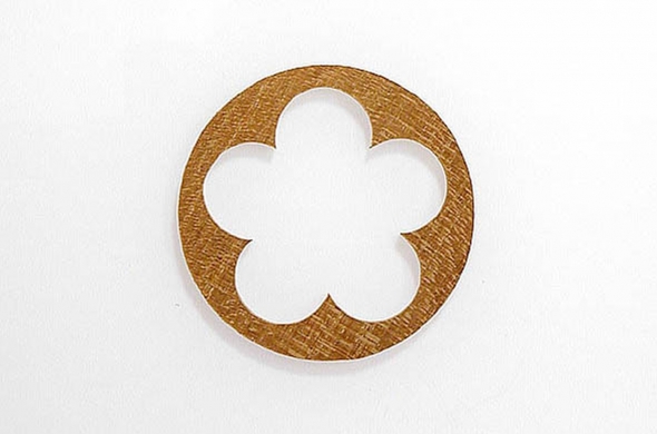 Rosette aus Holz Ø 59 x 3