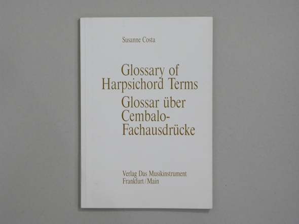 Fachbuch, Glossary über Cembalo-Ausdrücke, Costa Susanne
