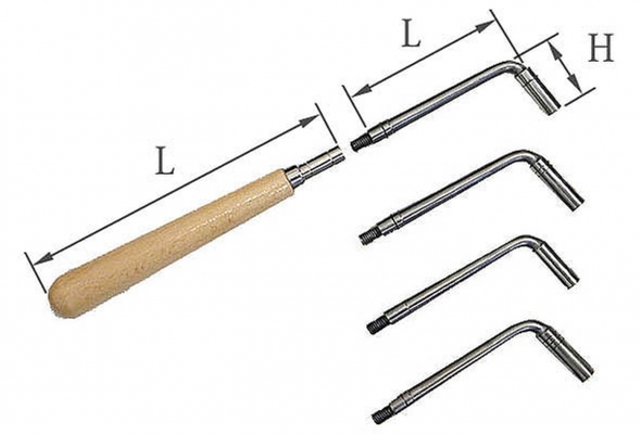 Klavier- Stimmschlüssel-Einsatze und Griff