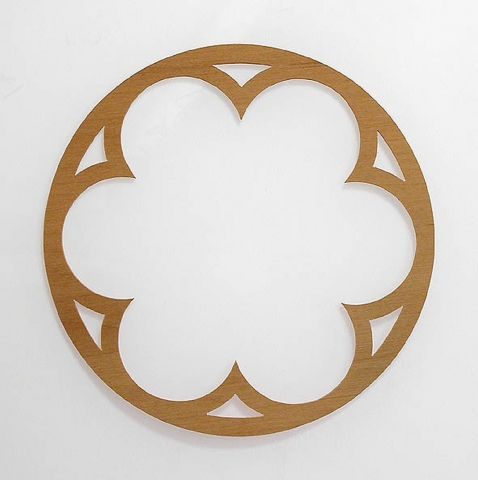 Rosette aus Holz Ø 110 x 1.8