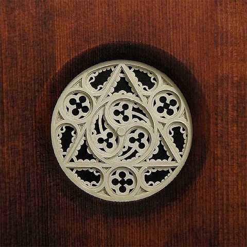 Rosette J. H. Silbermann 1775 Spinett Ø-1 79