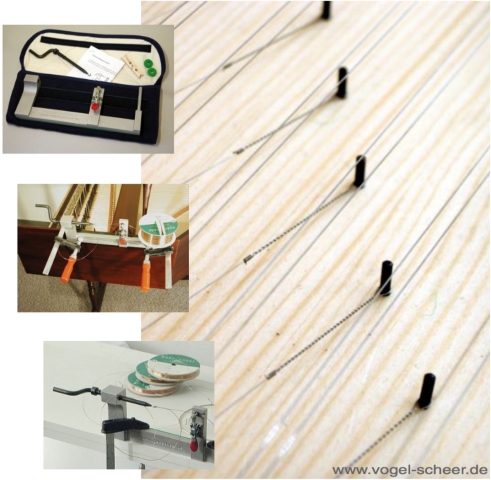 Saitenschlingmaschine für Cembalo