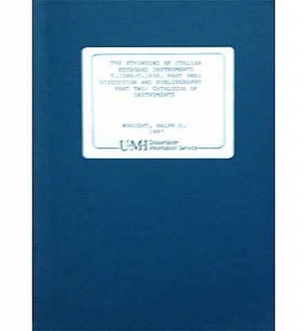 Fachbuch, The Stringing of Italian Keyboard Instruments Vol. I u. II, C.1500-C.1650, Ralph D. Wraight, 1997