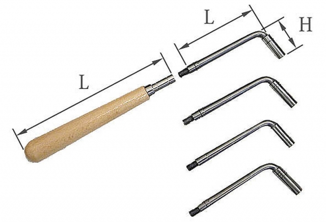 Klavier- Stimmschlüssel-Einsatze und Griff