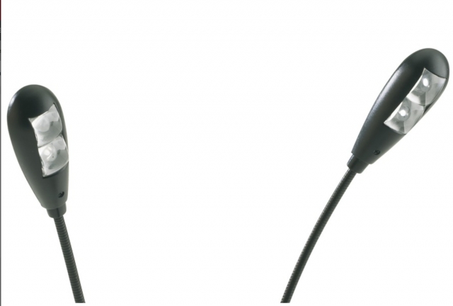 Klemmleuchte mit 2 LEDs, schwarz