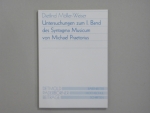 Fachbuch, Untersuchungen zum 1. Band des Syntagma Musicum von Michael Praetorius, Dietlind Möller-Weiser