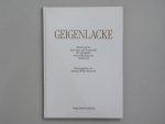 Fachbuch, Geigenlacke, Josef u. Reiner Hammerl